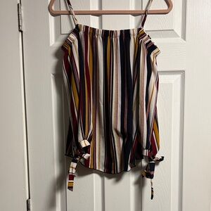 Women’s Off Shoulder Stripped Top